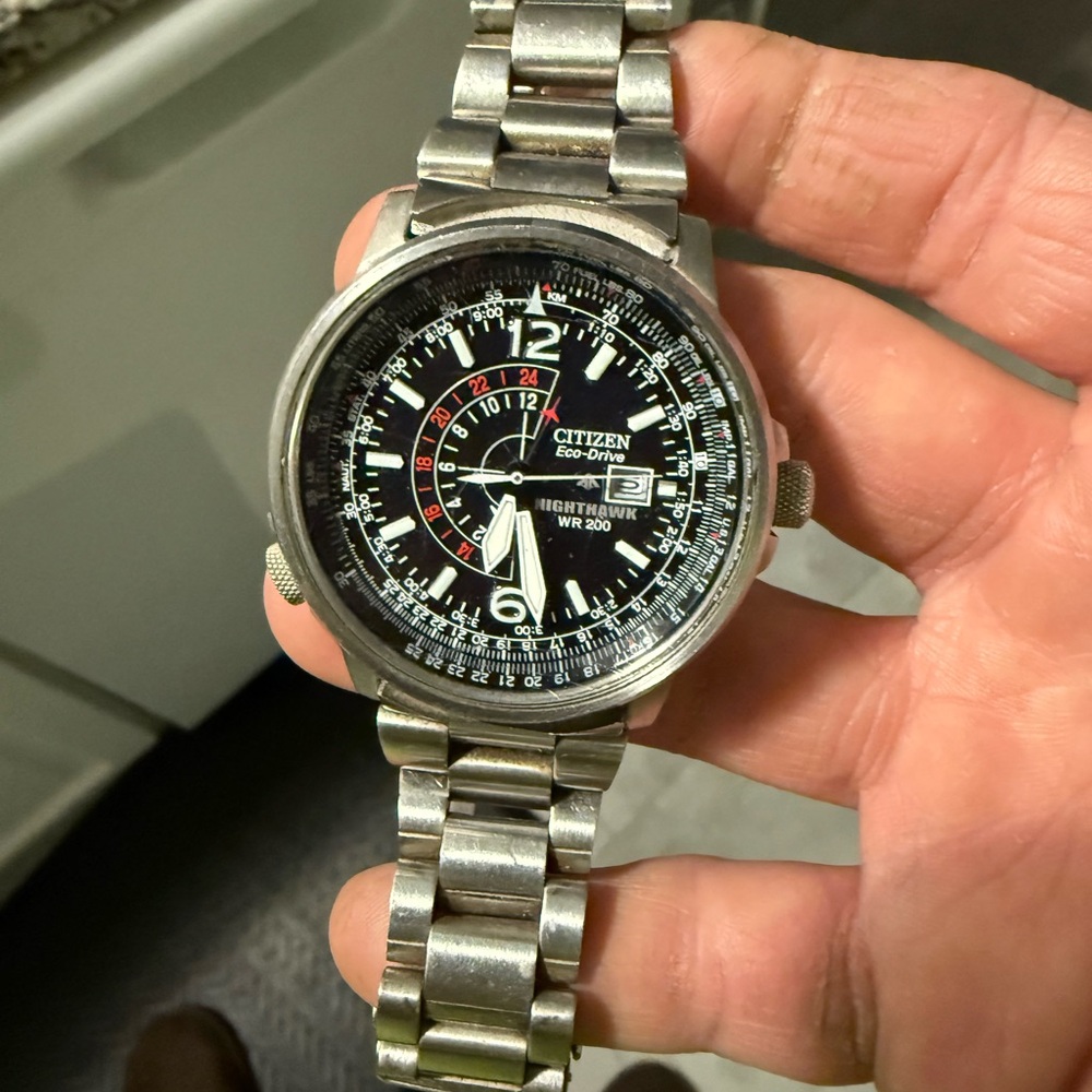 Citizen Eco-Drive Silver and Black Watch